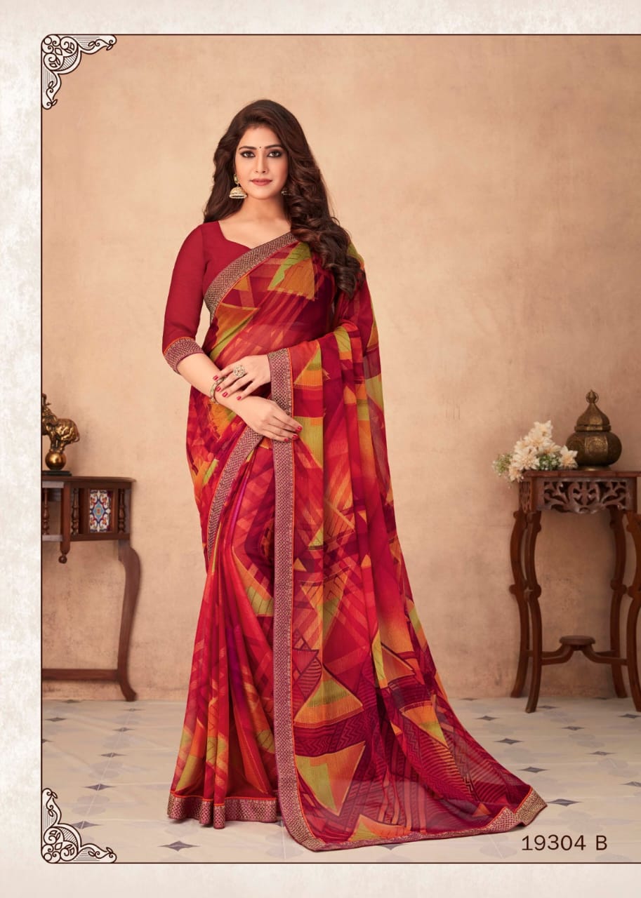 Ruchi Savera Hits Regular Wear Wholesale Printed Chiffon Saree Catalog